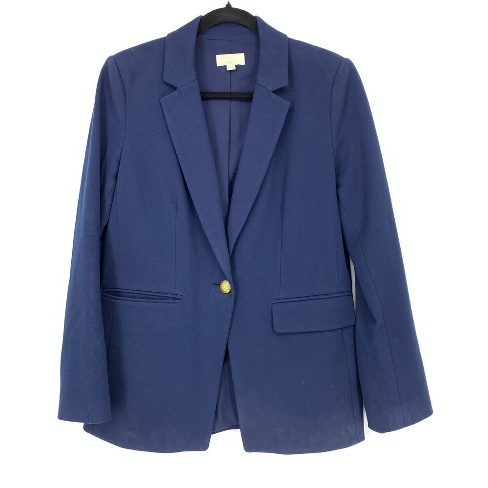 Loft Single Button Blazer Jacket Womens Size 6 Na… - image 1